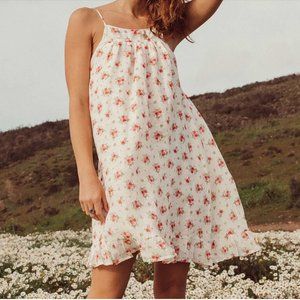 Oak Meadow Prairie Rose Strap Dress In Ramie